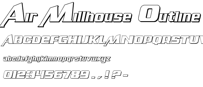 Air Millhouse Outline font
